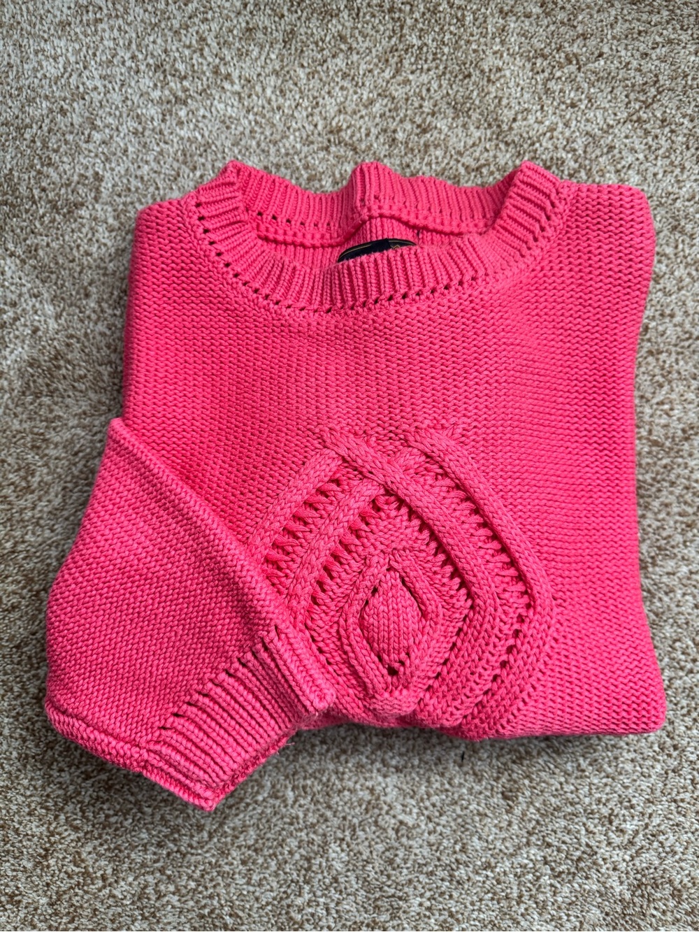 Vintage 80s Eddie Bauer Pink Knit Pullover Sweater, L